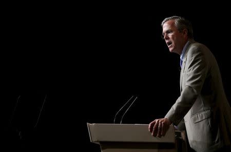 Republican presidential candidate Jeb Bush addresses a legislative luncheon held as part of the "Road to Majority" conference in Washington June 19, 2015. REUTERS/Carlos Barria