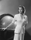 <p>Ingrid Bergman was the epitome of '40s chic in <em>Casablanca</em><em>,</em> but her casual white two-piece suit and diamond brooch is what stands out as most memorable. Oh, and the line, "Here's looking at you, kid." That too.</p>