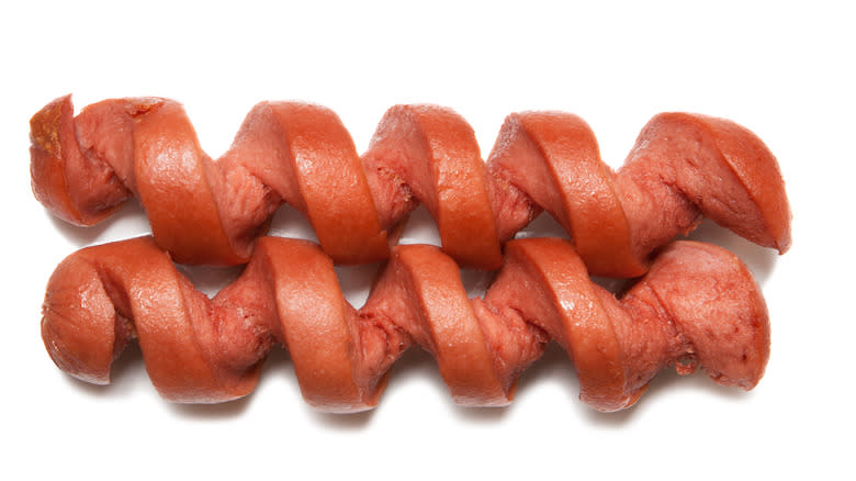 spiral cut hot dogs