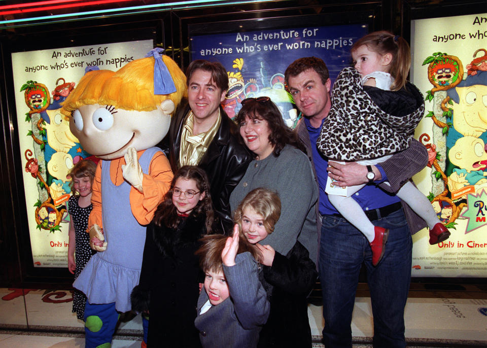 Brothers and TV Presenters Jonathan (L) and Paul Ross at the European Charity Premiere of the animated film 'Rugrats - The Movie' in Leicester Square, London.