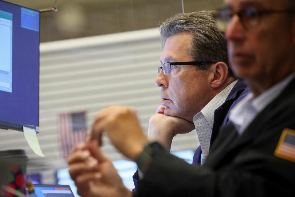 Traders work on the floor of the New York Stock Exchange (NYSE) in New York City, U.S., September 7, 2022.  REUTERS/Brendan McDermid