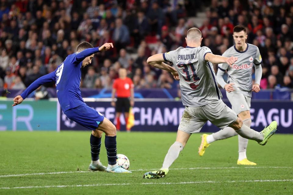 Kai Havertz scores Chelsea’s brilliant winner against RB Salzburg (Jurgen Feichter/PA) (PA Wire)