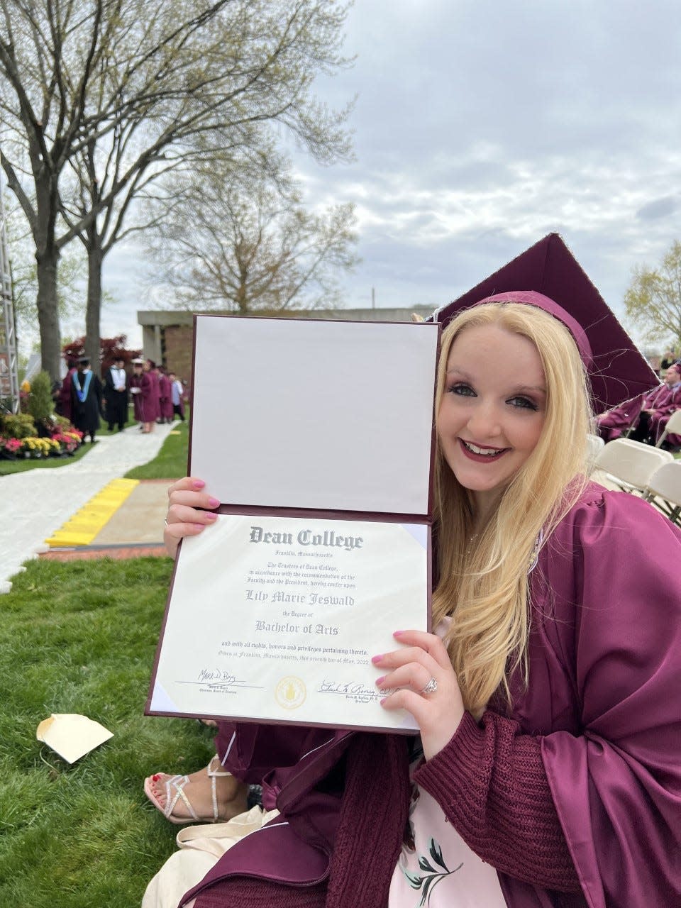 Miss Taunton 2023 Lily Jeswald graduated from Dean College with a double major in theater and English. She is a teacher in New Bedford.