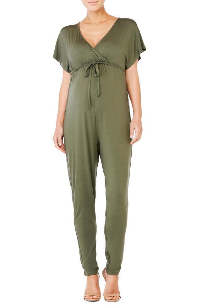 Sage Green Maternity Jumpsuit