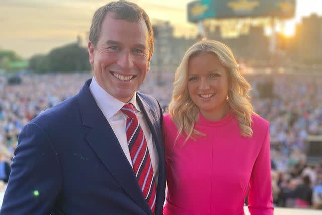 Lindsay Wallace/Instagram Peter Phillips and Lindsay Wallace at King Charles' Coronation Concert in May 2023