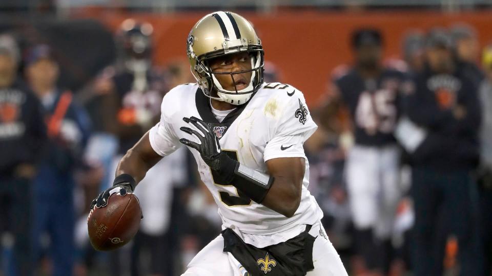 New Orleans Saints' Teddy Bridgewater scrambles during the second half of an NFL football game against the Chicago Bears in ChicagoSaints Football, Chicago, USA - 20 Oct 2019.