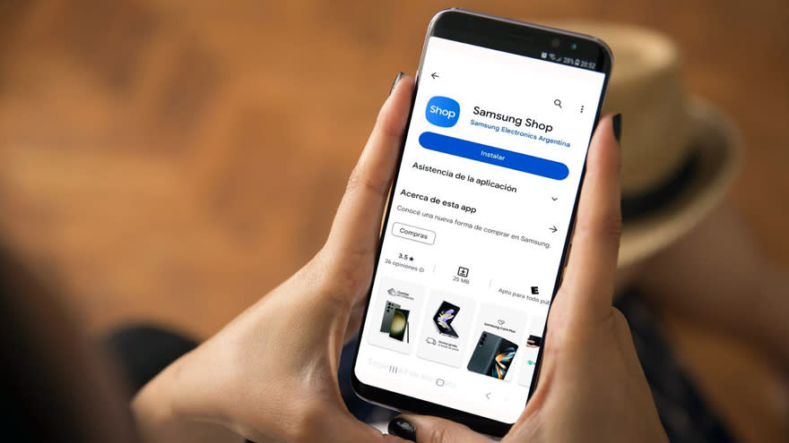 Samsung Shop está solo disponible para Android.