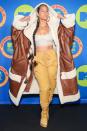 <p>Alicia Keys makes a statement in an oversized coat at the MTV EMAs in L.A. on Sunday.</p>