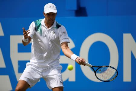 Tennis - Aegon Championships - Queen’s Club, London, Britain - June 23, 2017 Luxembourg's Gilles Muller in action during his quarter final match against USA's Sam Querrey Action Images via Reuters/Tony O'Brien