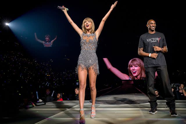 <p>Christopher Polk/Getty</p> Taylor Swift and Kobe Bryant in 2015