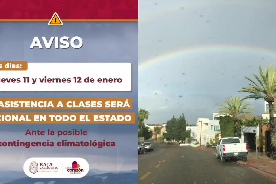 Permitirán faltar a clases en Baja California este jueves y viernes tras posibilidad de lluvias