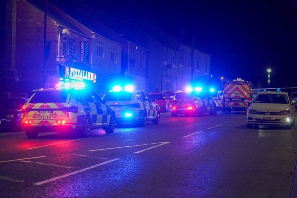 The Northern Echo: Police at the scene in Hetton at the time of the crash.