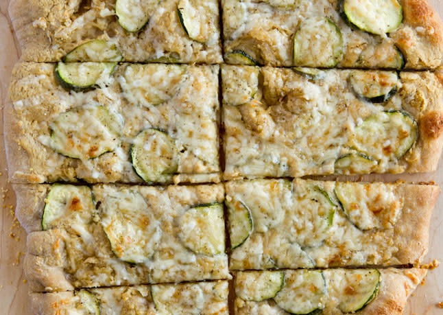 Hummus and Zucchini Flatbread