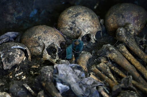 A team of international forensic experts exhumed a mass grave of victims of El Salvador's 1980-1992 civil war