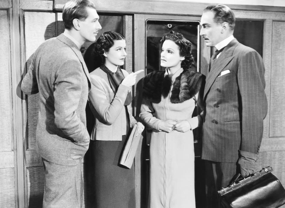THE LADY VANISHES, from left: Michael Redgrave, Margaret Lockwood, Linden Travers, Paul Kukas, 1938