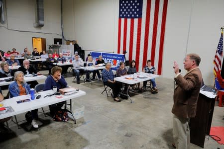 Wisconsin Supreme Court Justice Daniel Kelly speaks at a leadership training session for local Republican Party officials and volunteers in Waukesha