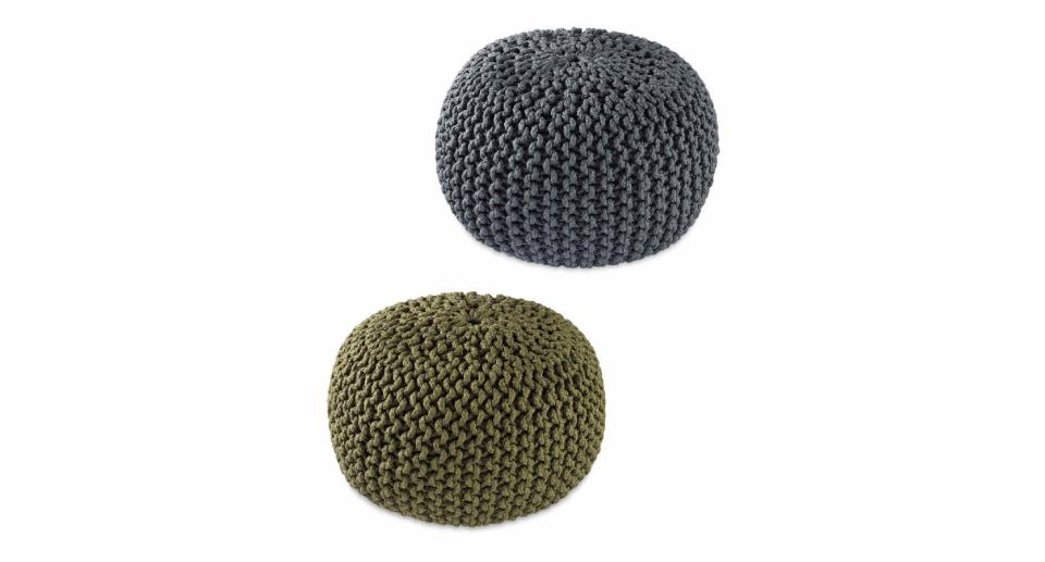 Outdoor Knitted Pouffe (Aldi)