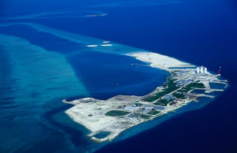 The artificial island of Thilafushi - Credit: GETTY
