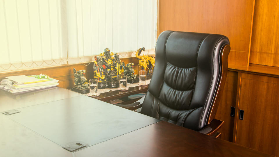 Empty workplace in office, Office for boss with sun illumination - Image.