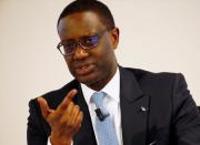 Chief Executive Tidjane Thiam of Swiss bank Credit Suisse speaks to the media during a news conference in Zurich, Switzerland May 10, 2016. REUTERS/Ruben Sprich/File Photo