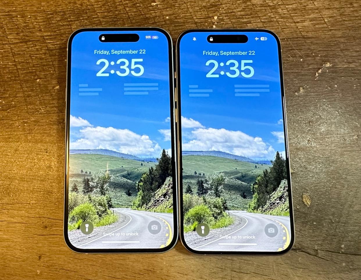 The iPhone 15 and iPhone 15 Pro lines both get Apple's Dynamic Island. (Image: Howley)