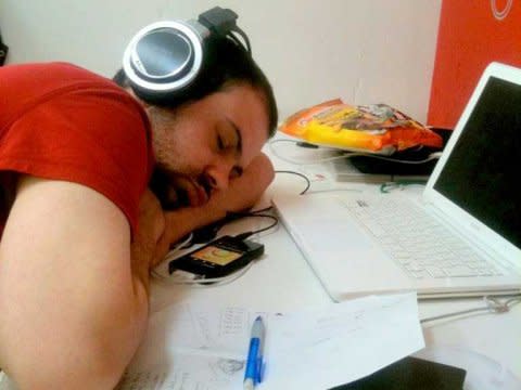 sleeping on job