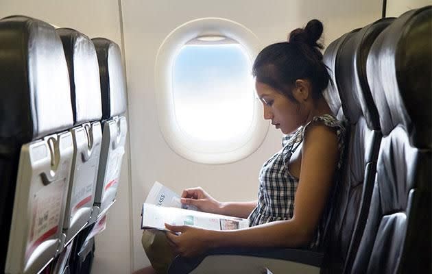 Take a look around the next time you're on a plane. Photo: Getty