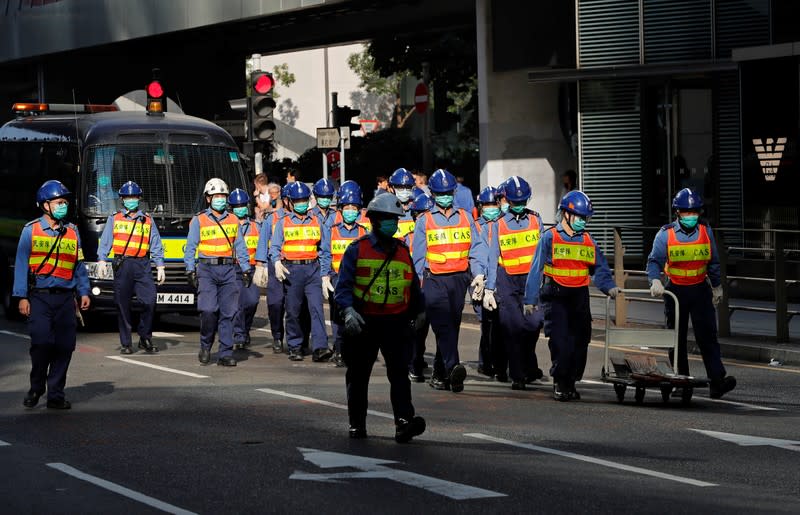 Protests in Central district in Hong Kong