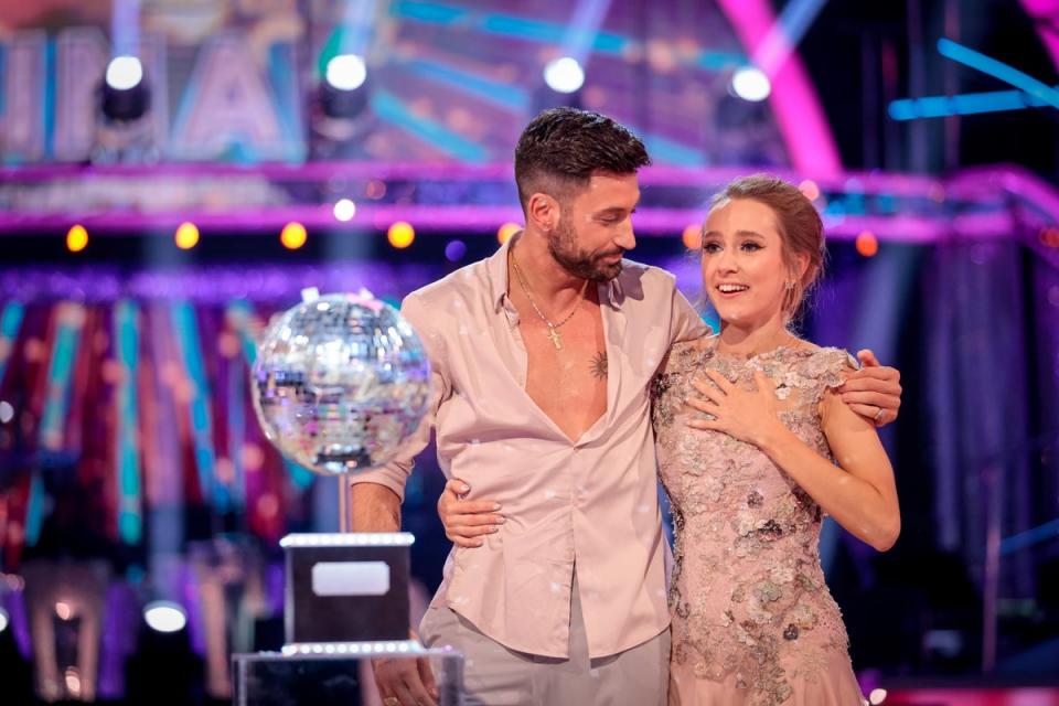 Rose Ayling-Ellis and partner Giovanni Pernice bagged the Glitter Ball in Strictly Come Dancing 2021 (PA Media)