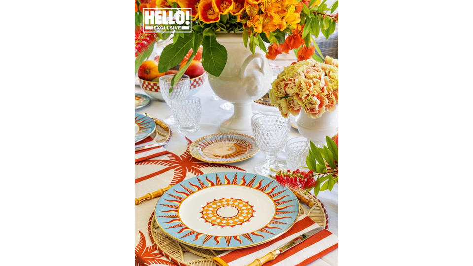  Veronica Schmidt's Marbella home orange tablescape