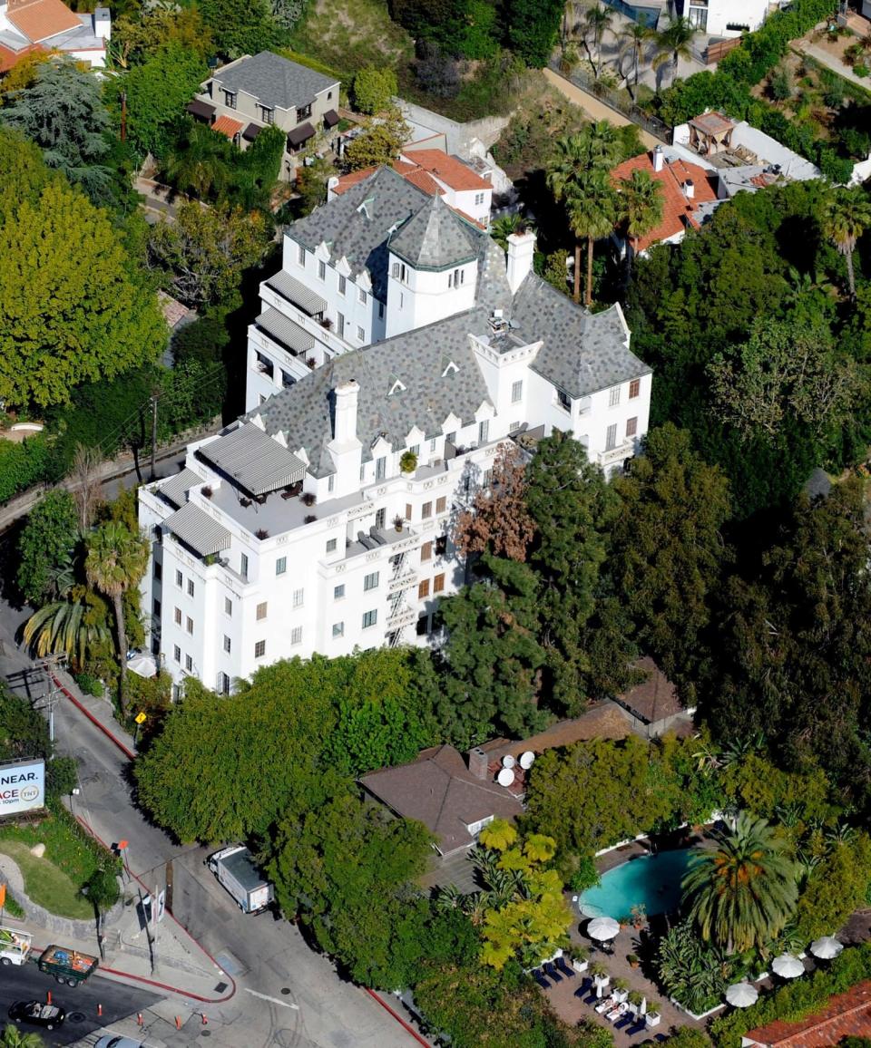 Chateau Marmont was built to resemble Chateau d'Amboisie in France - Splash News / Alamy Stock Photo 