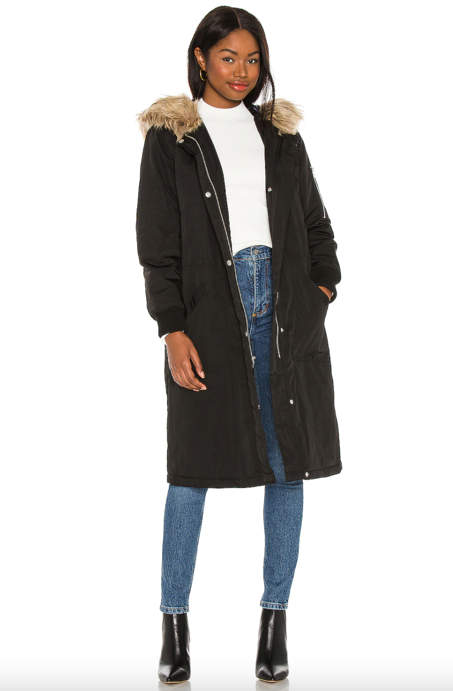 BB Dakota by Steve Madden 'Winter Takes All' Faux Fur Coat (Photo via Revolve)