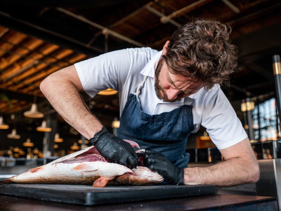 Chef Adam Evans created a modern seafood restaurant at Automatic Seafood in Birmingham, Alabama. (Courtesy of Automatic Seafood)