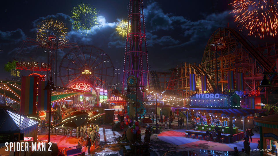 Coney Island como se ve en “Marvel’s Spider-Man 2”. (Sony Interactive Entertainment vía The New York Times).