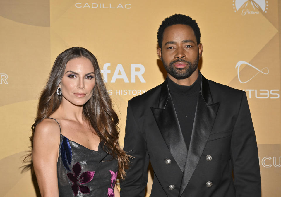 Nina Senicar  and Jay Ellis  (Michael Buckner / Variety via Getty Images)