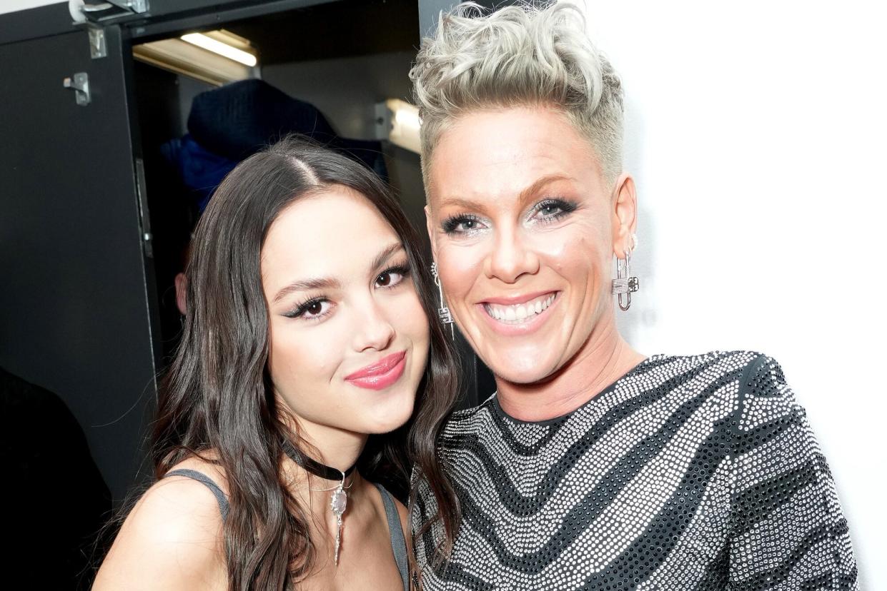 Olivia Rodrigo and P!nk attend the 37th Annual Rock & Roll Hall of Fame Induction Ceremony at Microsoft Theater on November 05, 2022 in Los Angeles, California.