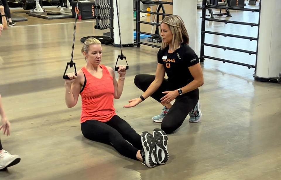 Strength-training classes at the gym provided accountability, a fun atmosphere and a community of support for Cronk during her weight-loss journey.  (Courtesy Hattie Cronk)