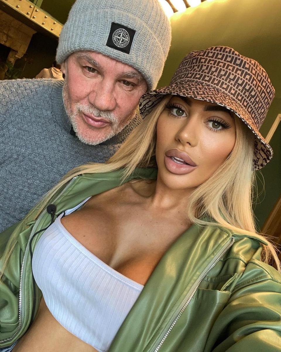 Reality TV star Chloe Ferry takes a selfie with Wayne Lineker on set of Celebs Go Dating