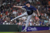 Seattle Mariners relief pitcher Trent Thornton delivers during the seventh inning of a baseball game against the Houston Astros, Friday, May 3, 2024, in Houston. (AP Photo/Kevin M. Cox)