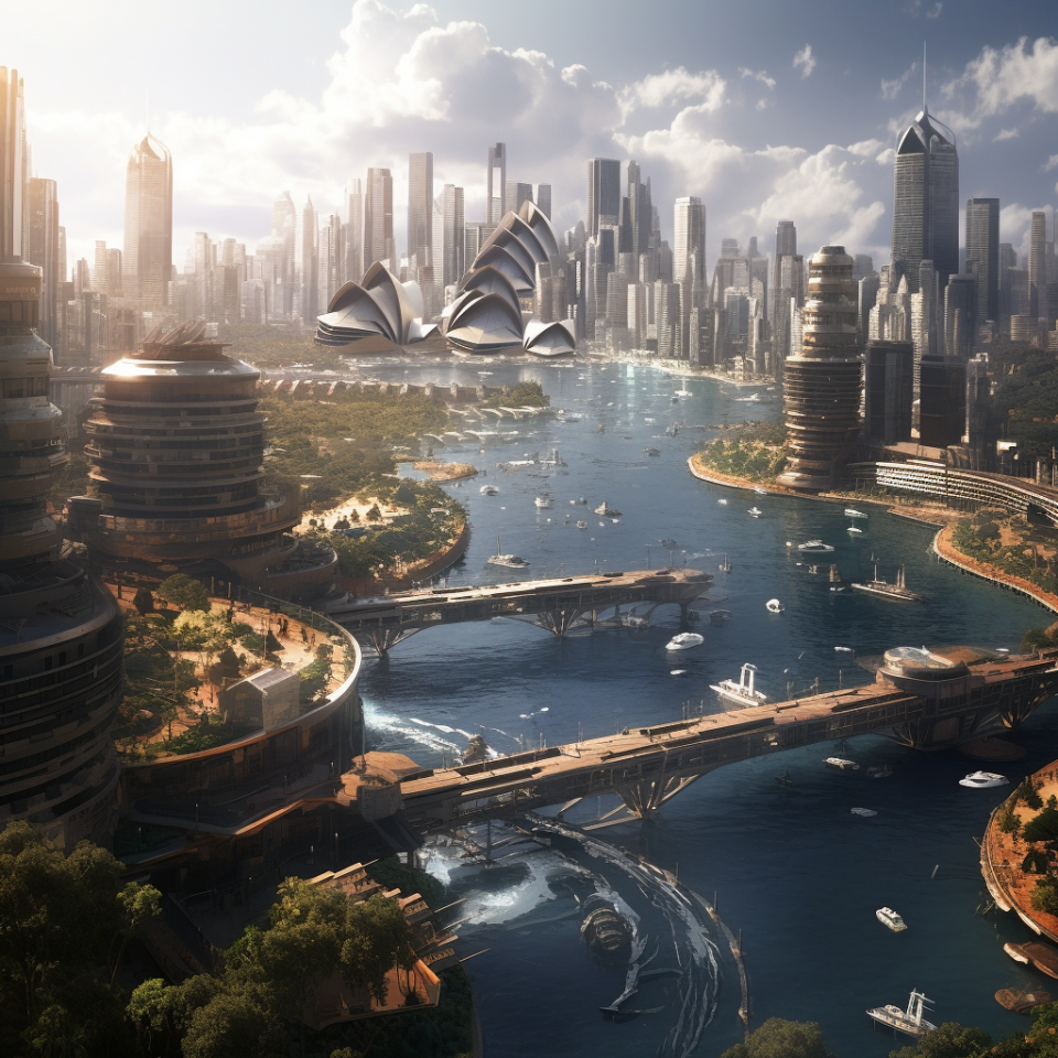 Sydney, Australia in the future, according to AI