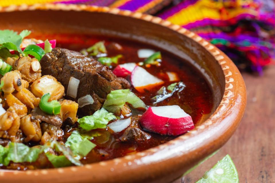 <p>Did someone say pozole for brunch? This dish is the perfect rendition of the iconic <a href="https://www.thedailymeal.com/cook/best-mexican-recipes?referrer=yahoo&category=beauty_food&include_utm=1&utm_medium=referral&utm_source=yahoo&utm_campaign=feed" rel="nofollow noopener" target="_blank" data-ylk="slk:Mexican soup;elm:context_link;itc:0;sec:content-canvas" class="link ">Mexican soup</a>, but with the addition of a poached egg. Not sure how to make a poached egg? No worries, we have a guide on <a href="https://www.thedailymeal.com/cook/how-to-poach-egg?referrer=yahoo&category=beauty_food&include_utm=1&utm_medium=referral&utm_source=yahoo&utm_campaign=feed" rel="nofollow noopener" target="_blank" data-ylk="slk:how to poach an egg perfectly every time;elm:context_link;itc:0;sec:content-canvas" class="link ">how to poach an egg perfectly every time</a>.</p> <p><a href="https://www.thedailymeal.com/best-recipes/pork-chorizo-hominy-stew-poached-eggs?referrer=yahoo&category=beauty_food&include_utm=1&utm_medium=referral&utm_source=yahoo&utm_campaign=feed" rel="nofollow noopener" target="_blank" data-ylk="slk:For the Pork and Chorizo Hominy Stew With Poached Eggs recipe, click here.;elm:context_link;itc:0;sec:content-canvas" class="link ">For the Pork and Chorizo Hominy Stew With Poached Eggs recipe, click here.</a></p>