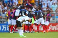 <p>End of the World for Lionel Messi and Argentina following France’s fourth goal </p>