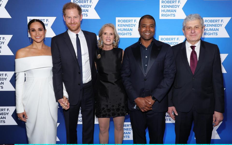 The Sussexes with Kerry Kennedy, Frank Baker and Michael Polsky - Getty