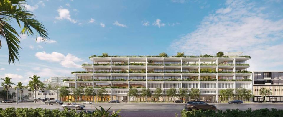 Located across the street from Lincoln Road Mall, The Alton will rise six stories. The building, shown in a rendering, will have offices ranging between 50,000 square feet to 60,000 square feet. Foster + Partners