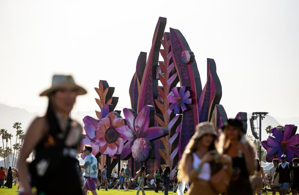 ÔEdenÕ by Maggie West is seen during the Coachella Valley Music and Arts Festival at the Empire Polo Club in Indio, Calif., Friday, April 14, 2023. 