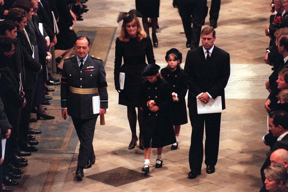 Sarah attended the funeral of Diana in 1997. Source: Getty