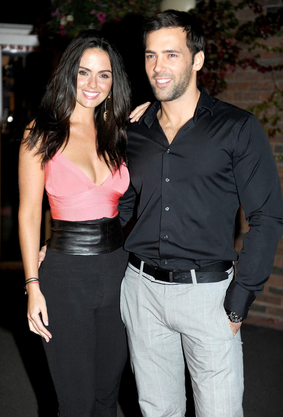 CHESTER, ENGLAND - OCTOBER 01:  Actress Jennifer Metcalfe and boyfriend Sylvain Longchambon attend the Hollyoaks Charity Ball at Chester Racecourse on October 1, 2011 in Chester, England.  (Photo by Shirlaine Forrest/Getty Images)