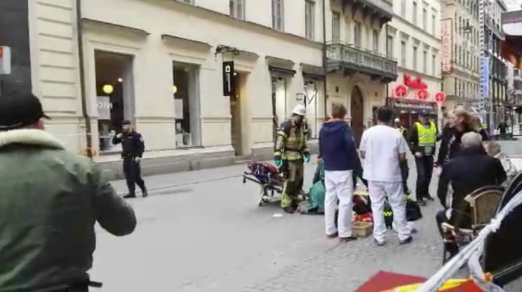 A truck hit a group in Stockholm, killing five (Twitter)