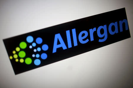 FILE PHOTO: The Allergan logo is seen in this photo illustration November 23, 2015. Thomas White/Illustration