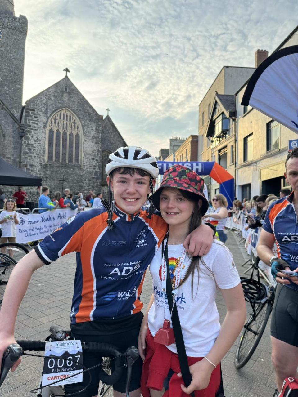 Western Telegraph: 14-year-old Billy took part in the challenge for his 11-year-old cousin Evie.